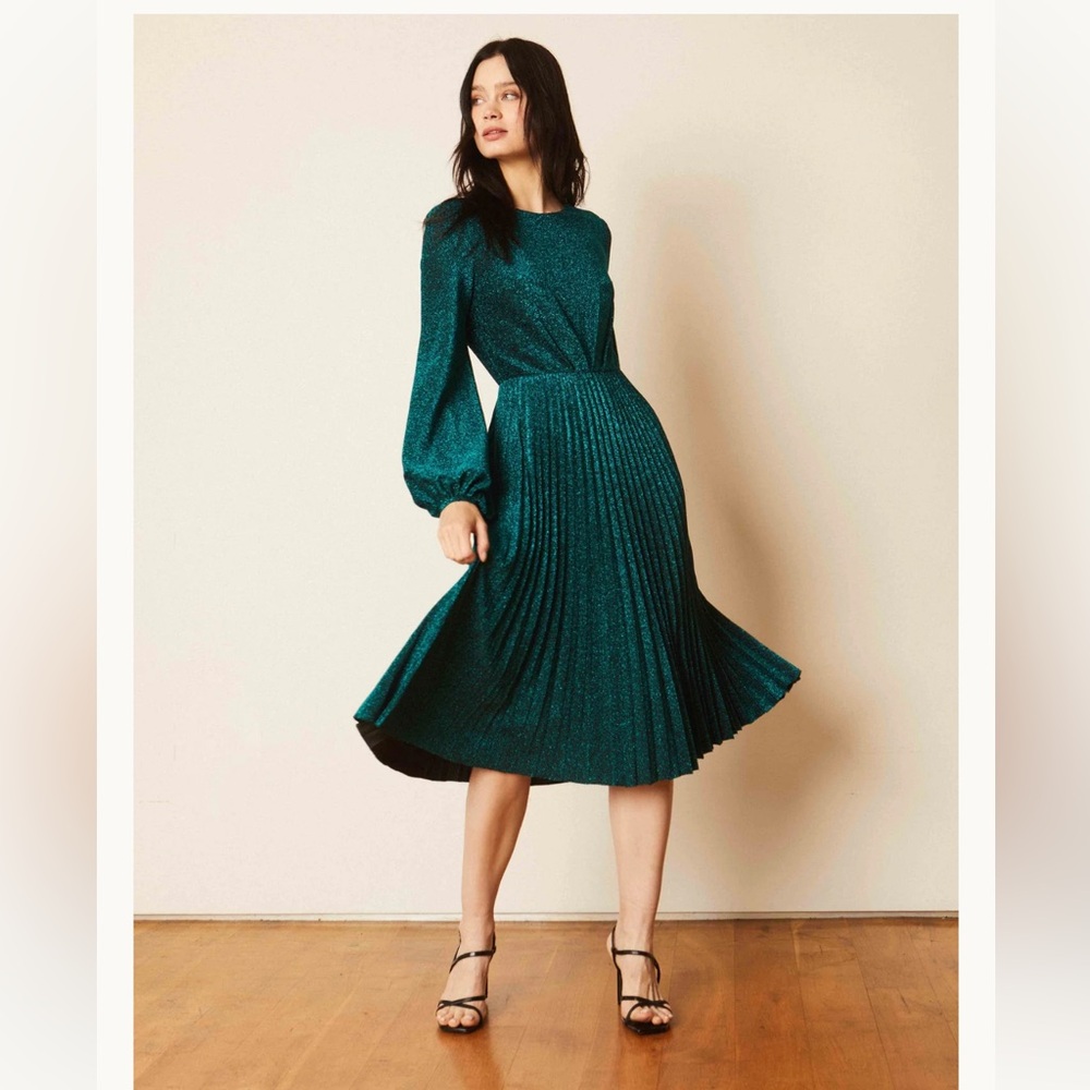 Caballero NWT BEATRICE EMERALD LUREX DRESS